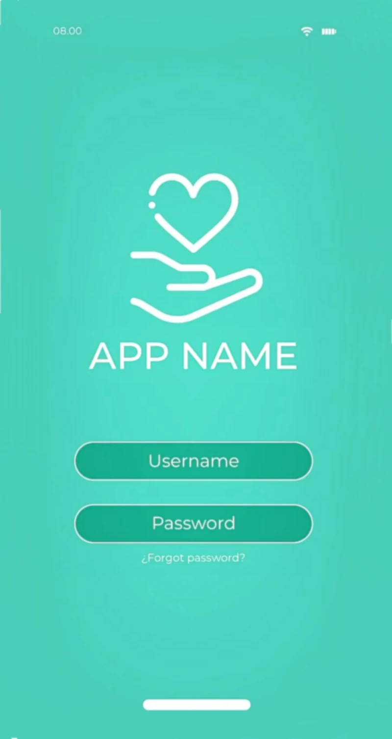 Mock landing page for phone app