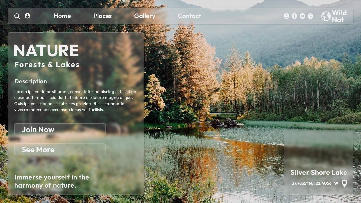 Mock landing page for desktop app